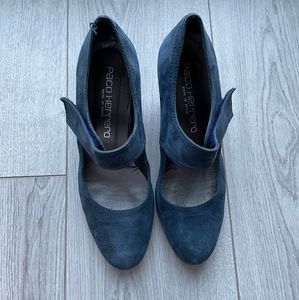 Paco Herrera Blue Suede Shoes 7.5